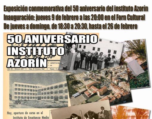 El instituto Azorín cumple 50 años y lo celebra con una exposición conmemorativa