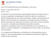 BOLETÍN EMERGENCIAS AYUNTAMIENTO DE ELDA