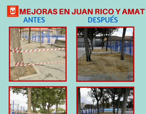 El patio del C.P. Juan Rico y Amat se repara para evitar accidentes