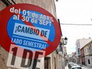 El sábado 1 de abril, cambio semestral de aparcamiento en Elda