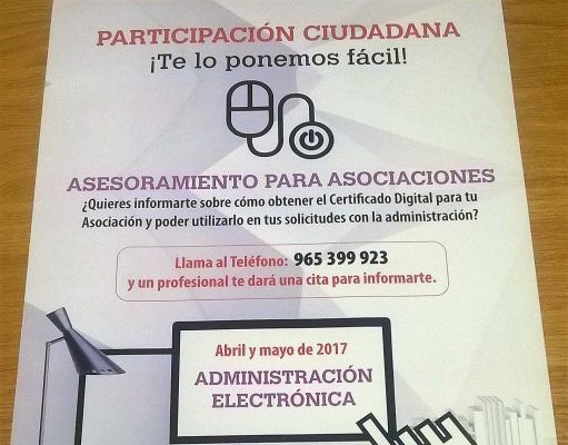 “Te lo ponemos fácil” -Petrer- Asesoramiento sobre la Administración Electrónica para Asociaciones