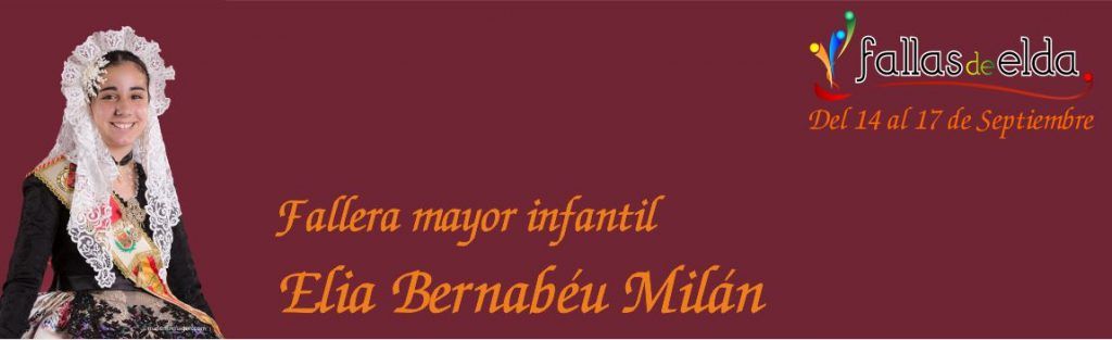 Fallera Mayor Infantil Elia Bernabeu Milán