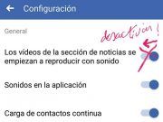 Desactiva el sonido automático en los vídeos de las noticias de Facebook