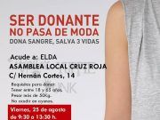 60 días, 11 colectas de donación de sangre en Elda, 371 donaciones