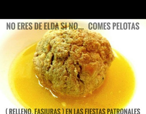 Las pelotas (rellenos, fasiuras o faseguras) plato típico de las Fiestas Patronales de Elda