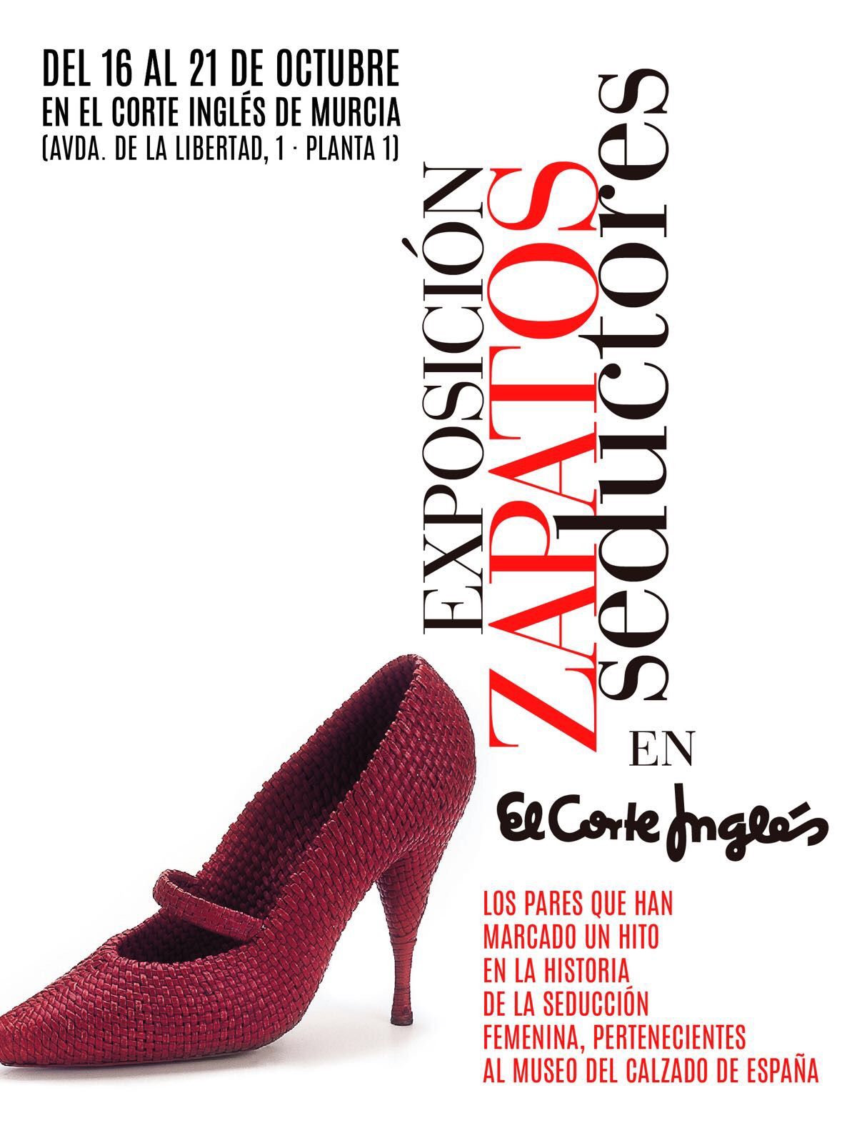 El Corte Inglés de Murcia, presenta una exposición «Zapatos Seductores» en una semana de actividades de moda para La mujer | Noticias Elda | Noticias y Comarca NoEresDeEldaSiNo