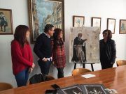 La eldense Lola González, autora del cuadro de la Mayordomía de San Antón