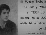 Teófilo del Valle, el primer muerto de la Transición, tendrá una plaza en Elda, 42 años después de su muerte