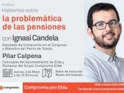 Ignasi Candela, Diputado y miembro del Pacto de Toledo, explicará en Elda la Problemática de las Pensiones, el 3 de mayo