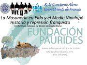 Elda recupera su pasado masónico – Conferencia en Paurides por el historiador Vicent Sampedro