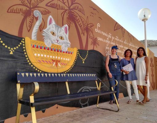 Inaugurado un mural artístico en Elda, sobre la protección animal