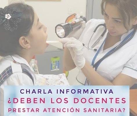 ¿Deben los docentes prestar atención sanitaria? Charla en el CEIP Pintor Sorolla Elda 28-11-18 16:00 Enfermería en los colegios de primaria.
