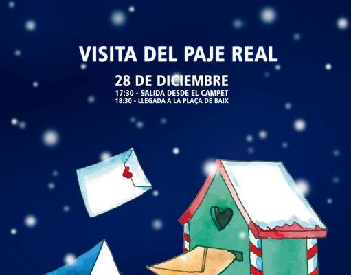 Visita del Paje Real a Petrer – viernes 28 de diciembre – Los niños y niñas, podrán entregar sus cartas al Paje Real, para que se las entregue a los Reyes Magos
