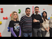 La asociación Apanah inaugura un rocódromo en su sede para que los niños realicen actividades físicas de una manera divertida Rocódromo Apanha Elda