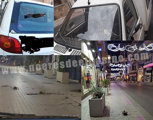 Las calles de Elda empiezan el 2019 con actos vandálicos en vehículos y mobiliario urbano. Actos vandálicos Elda 2019