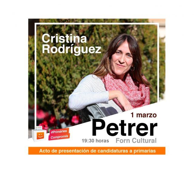 La eldense Cristina Rodríguez, candidata a la lista por la circunscripción de Alicante.