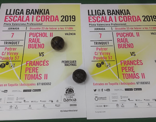 Vuelve a Petrer la Liga de Pilota Valenciana por tercer año consecutivo