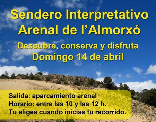 La Concejalía de Medio Ambiente de Petrer organiza una Ruta interactiva en el Arenal del Almortxó Ruta interactiva en el Arenal del Almortxó