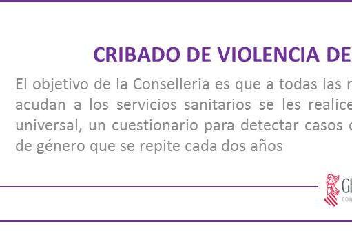 Sanidad detecta 634 casos de violencia de género en la Comunitat tras cribar a 24.513 mujeres en el primer trimestre del año Cribado violencia de género