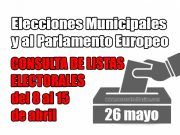 Las listas electorales se podrán consultar en la OMAC del Ayuntamiento de Elda del 8 al 15 de abril Elecciones Municipales Elda y Europeas