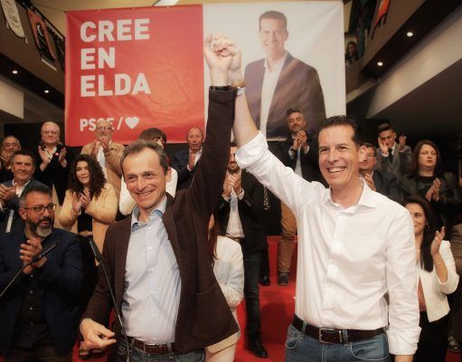 Rubén Alfaro presenta su candidatura a la Alcaldía de Elda ante más de 800 personas Pedro Duque - Rubén Alfaro - Elda 2019