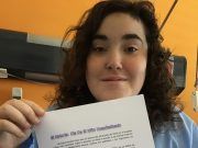 Carta de agradecimiento de una joven, al Servicio de Pediatría del Hospital General Universitario de Elda