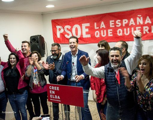 El Partido Socialista de Elda, con Rubén Alfaro como alcalde, gana las elecciones municipales 2019 con mayoría absoluta Psoe Elda Elecciones Municipales 2019