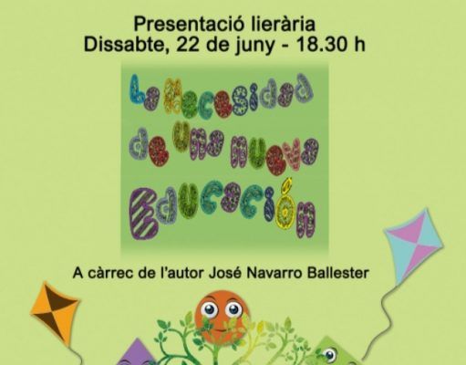 El escritor villenense José Navarro Ballester presenta su libro “La necesidad de una nueva educación” en Petrer