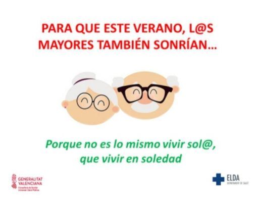 El Departamento de Salud de Elda retoma para el periodo estival la campaña de sensibilización dentro del programa ’12 meses, 12 motivos para humanizar los cuidados’