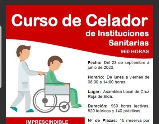 Cruz Roja de Elda organiza un curso gratuito de “Traslado y movilización de pacientes” (Celador)