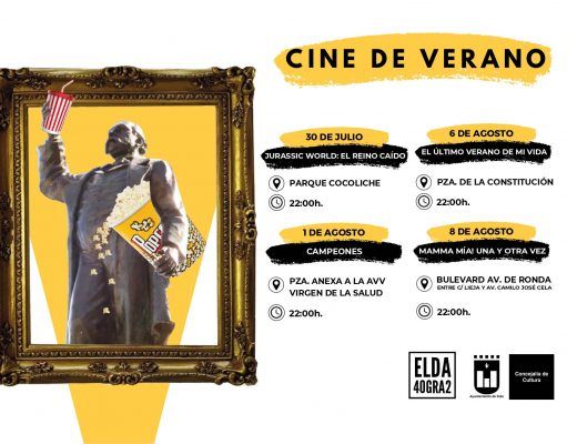 El cine de verano regresa a Elda durante los meses de julio y agosto El cine de verano regresa a Elda durante los meses de julio y agosto