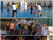 Un grupo de comparsistas piratas y varias personas de Elda acuden como voluntarios a Dolores