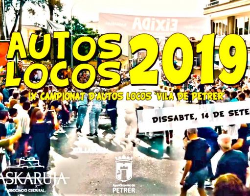 Autos Locos Petrer 2019 | Once equipos de Petrer, Elda y Agost competirán en una divertida carrera que se celebra el día 14 Autos Locos Petrer 2019