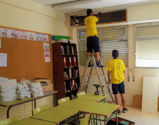 El número de alumnos matriculados en Educación Infantil y Secundaria aumenta en Elda con respecto al curso anterior Reparaciones en diferentes centros educativos de Elda