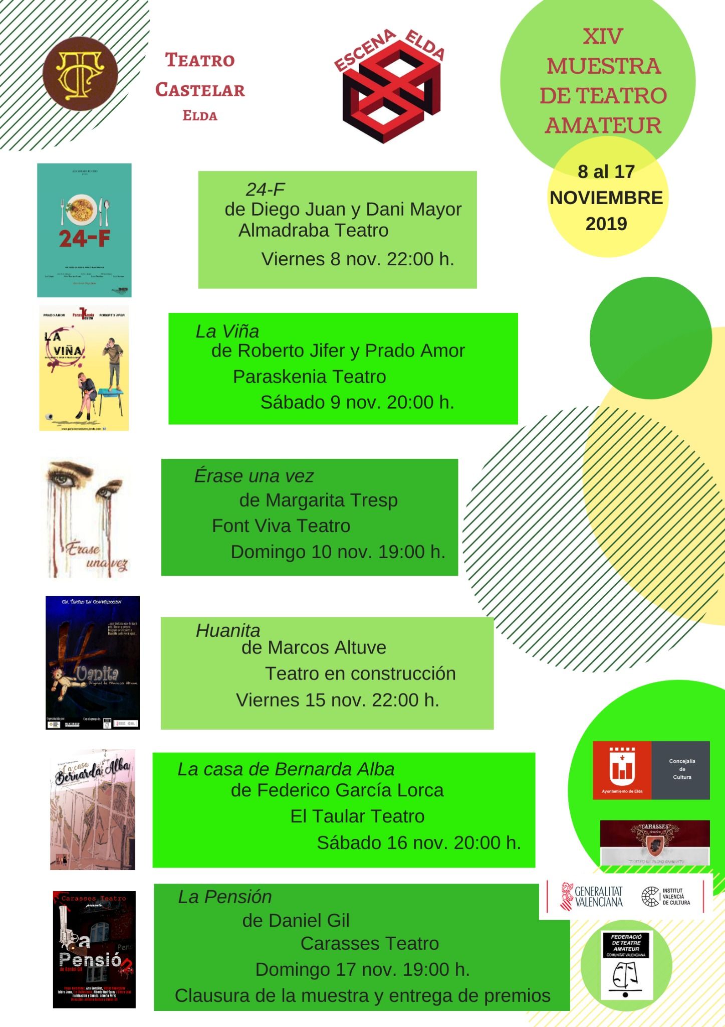 Obras 14ª Muestra de Teatro Amateur de Elda