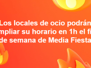 Los locales de ocio de Elda podrán ampliar su horario en una hora durante el fin de semana de la Media Fiesta Los locales de ocio de Elda podrán ampliar su horario en una hora durante el fin de semana de la Media Fiesta