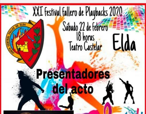 La junta gestora de fallas da a conocer quienes serán los presentadores del acto del XXI festival fallero de Playbacks. Presentadores Fallas Elda 2020