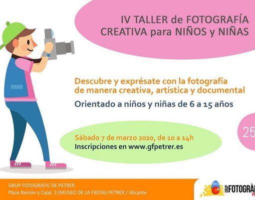 IV TALLER DE FOTOGRAFÍA CREATIVA PARA NIÑOS Y NIÑAS ORGANIZADO POR EL GRUP FOTOGRÀFIC DE PETRER IV TALLER DE FOTOGRAFÍA CREATIVA PARA NIÑ@S ORGANIZADO POR EL GRUP FOTOGRÀFIC DE PETRER