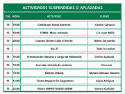 Petrer suspende las actividades dirigidas a la  población de mayor riesgo y todos los eventos culturales