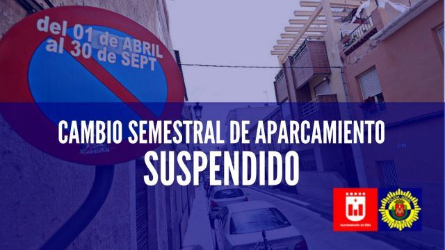Suspendido el cambio semestral de aparcamiento previsto para el 1 de abril por la declaración del estado de alarma Suspendido el cambio semestral de aparcamiento previsto para el 1 de abril por la declaración del estado de alarma