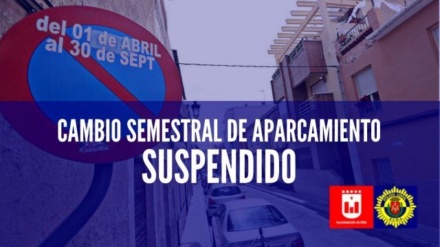 Suspendido el cambio semestral de aparcamiento previsto para el 1 de abril por la declaración del estado de alarma