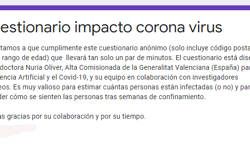 La Generalitat lanza un cuestionario sobre el coronavirus para elaborar un estudio para estimar cuántas personas están infectadas (o no) Cuestionario impacto coronavirus