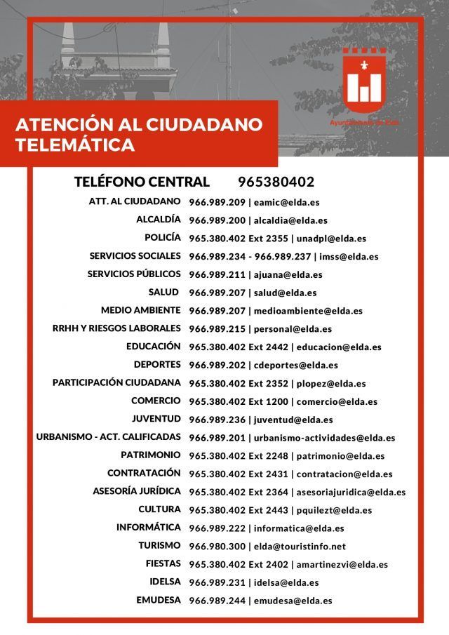 Atención al ciudadano - Elda - Telemática