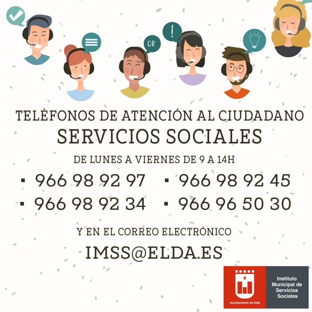 Teléfonos Servicios Sociales Elda Teléfonos Servicios Sociales Elda