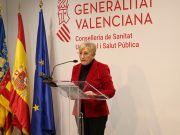 Sin ingresos por coronavirus en los hospitales valencianos en la última jornada La consellera de Sanidad, Ana Barceló, en rueda de prensa.