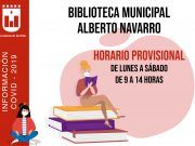 La Biblioteca Municipal Alberto Navarro, ha reabierto hoy, con medidas restrictivas para garantizar la seguridad del personal y de los usuarios Biblioteca Municipal Alberto Navarro Elda