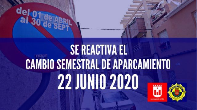 El cambio semestral de aparcamiento se reactiva el próximo 22 de junio
