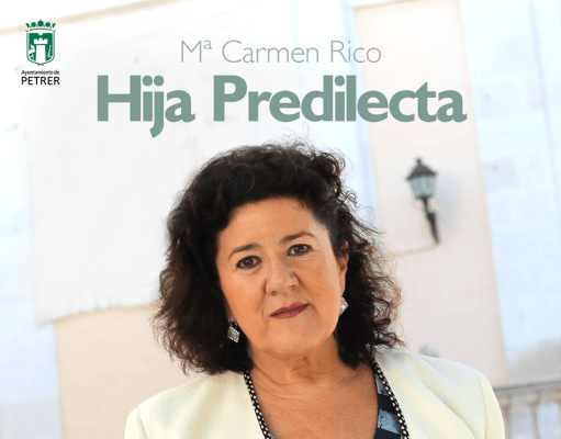 El pleno del Ayuntamiento de Petrer nombra a Mª Carmen Rico como Hija Predilecta, con más de 200 adhesiones de personas a título individual y entidades Mª Carmen Rico