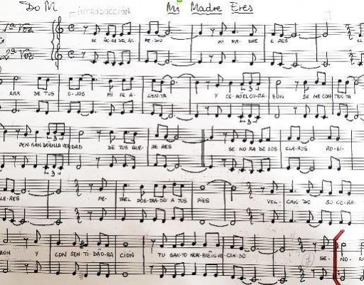 PETRER CANTA A LA MARE DE DÉU | Mari Carmen Rico Navarro Partitura Mi Madre Eres