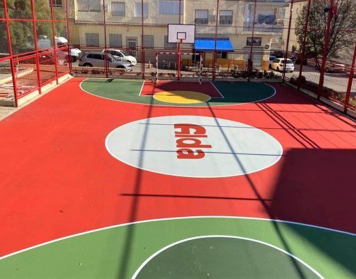 Remodelación de la pista multideportiva urbana situada en la calle Plutón de Elda Pista multideportiva urbana situada en la calle Plutón de Elda